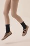 Black Cotton-Look Long Unisex Socks with a Scrunchy Top - 3