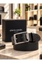 100% Genuine Leather Black Men's Sports Belt – Stylish and Modern Design - 7