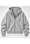 Unisex 2-Ply Hooded Zipper-Front Transitional Oversized Cardigan