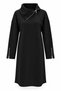 100% Cotton Black Women's Tunic Dress with Zip Detail - 6
