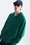 Textured Hooded Sweatshirt with Zipper - 3