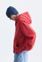 Textured Hooded Sweatshirt with Zipper - 5