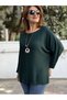 Italian Round-Neck Textured Basket-Weave Knit Hoodie, Duck Green - 3