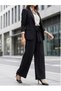 Women's Plus Size Black Wide-Leg Belted Pants - 4