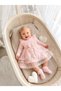 Girl Baby Naming Ceremony Dress with Bandana and Lace—Newborn Hospital Discharge, Wedding, Evening, and Naming Ceremony Dress 8031