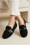 Women's Belt Detail, Lambswool, Soft Sole, Indoor and Outdoor Ballet Flats - 8