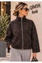 EGZOTİK ASORTİK Women's Velvet Flock-Printed Lined Stylish COAT - 3