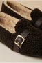 Women's Belt Detail, Lambswool, Soft Sole, Indoor and Outdoor Ballet Flats - 3