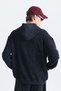 Textured Hooded Sweatshirt with Zipper - 5