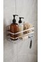 Luxury Thermoplastic Coated Single-Layer Shampoo Holder Bathroom Shower Shelf Flat Wall-Mounted Sponge Organizer - 3