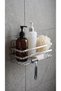 Luxury Thermoplastic Coated Single-Layer Shampoo Holder Bathroom Shower Shelf Flat Wall-Mounted Sponge Organizer - 2