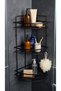 Luxury Thermoplastic-Coated 3-Layer Lamé Bathroom Corner Shower Enclosure Shampoo Holder with Hanging Corner Shelf