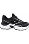 Men's Lace-Up Black and White Chunky-Soled Mesh Sneaker