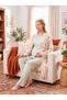 New Season Green-Patterned, Breastfeeding-Friendly, Custom-Designed, Long-Sleeved, 100% Cotton Maternity and Postpartum Robe and Nightgown Set - 7
