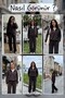 Women's half-zip sweatshirt and wide-leg sweatpants set—Brown, Black - 8