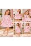 Girls' Pink Dress with Floral Print and Bow Detail – Stylish Long-Sleeved Casual Dress - 2
