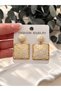 Women's Gold Detailed Woven-Look Earring Styles | Chic Dangle Earrings with Floral and Geometric Designs - 3