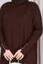 Women's V-Neck, Beaded-Sleeve, Mercerized Knit Dress - 6