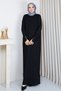 Women's V-Neck, Beaded-Sleeve, Mercerized Knit Dress - 3