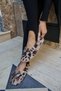 DINA WOMEN'S LEOPARD-PRINT PLUSH-DETAILED BALLET FLATS - 7