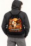 Halloween Ghost-Printed Black Drawstring Canvas Backpack, Unisex, 40x50 cm - 2