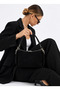 Women's Suede Clutch Bag and Shoulder Bag with Chain Detail and Zip Detail, Stylish Design DIMENSIONS: 26 X 16 CM - 3