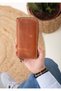 Dia Vintage Leather Zipper Unisex Card Holder Wallet