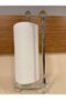 PAPER TOWEL HOLDER, CRYSTAL AND BRASS, SILVER-COLORED, HEIGHT 32 CM, DIAMETER 15 CM - 8