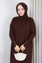 Women's V-Neck, Beaded-Sleeve, Mercerized Knit Dress