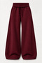 Women's Waist-Tied, Star-Printed, Baggy-Leg, Adjustable-Hem Winter Sweatpants - 2