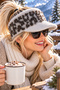 Women's Plush Visor Hat with Leopard Pattern, Winter Beanie with Brim - 5