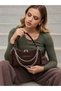 Women's Silver Chain Suede Chic Baguette Hand & Shoulder Bag Shopper 378033GNY - 8