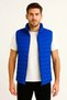 Men's Inflatable Zippered Water Repellent Quilted Lined Vest with Pockets - Cobalt Blue - 4