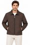 Men's Water Repellent Windproof Lined Full Zipper 4 Season Regular Fit Coat Jacket - Brown