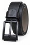 Men's Black 4 cm Metal Buckle Jeans and Fabric Trouser Belt - 5