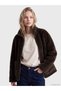 Rmz Gi̇yi̇m Farkiyla Dik Roba Collar Women's Plush Coat