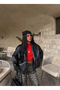 Black Vintage Double-Breasted Leather Jacket - 4