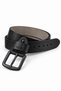 Men's Black 3.5 cm Metal Buckle Jeans and Fabric Trouser Belt - 6