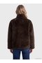 Rmz Gi̇yi̇m Farkiyla Dik Roba Collar Women's Plush Coat - 5