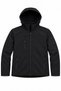 Men's Waterproof Jacket with Fleece Lining and Detachable Hood - Black - 4