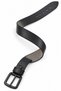 Men's Black 3.5 cm Metal Buckle Belt with Stitching Detail for Jeans and Fabric Trousers - 5