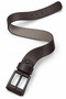 Men's Dark Brown 4 cm Metal Buckle Jeans and Fabric Trouser Belt - 5