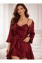 Women's Jasmin Cowl Neckline Satin Nightgown and Robe Set - 2