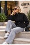EGZOTİK ASORTİK Women's Oversized Spring Jacket with Laser-Cut Floral Hem - 7