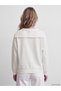 Natuvera Ecru Sailor-Collar Women's Sweatshirt with Drawstring Waist, Featuring the ALITA CITY Touch - 4