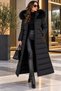 Fur Hooded Long Coat - 2