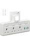 SKY-TOUCH Multi Plug Extension Socket with Night Light, 3 Way Wall Power Adapter, Electrical Outlet Extender 2 USB & 1Type-C, Universal Plug Adapter for Home, Office, Kitchen