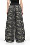 Camouflage Oversized Pants with Ruched Legs - 4