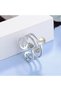 925 Sterling Silver Pearl Ring, Adjustable Size Open Ring - 3
