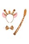 Giraffe Kosümü 3-Piece Accessory Set - Crown, Bowtie, Tail BZELDR05 - 3